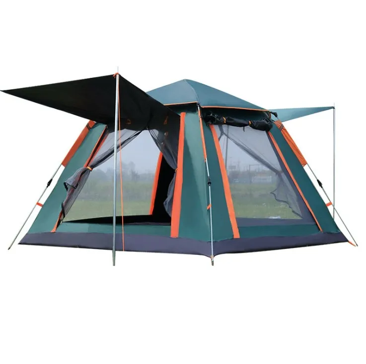 

Automatic double outdoor tent camping tent 3-4 people camping outdoor tent roof Quartet