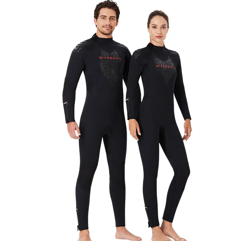 5mm Neoprene wetsuit Scuba diving suit for men women spearfishing snorkeling surfing One piece wetsuit winter thermal swimsuit