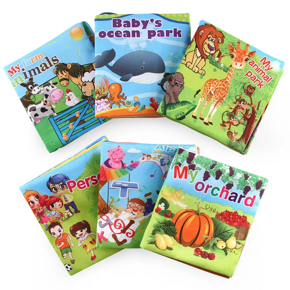 Baby Rattles Mobiles Toy Soft Animal Cloth Book Newborn Stroller Hanging Toy Bebe Early Learning Educate Baby Toys 0 12 Months