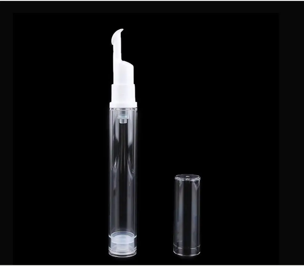 12ML 15ML Clear Airless Bottle Long Press Pump Lotion/Emulsion/Eye Massage Serum/Essence toner liquid Skin Care Packing