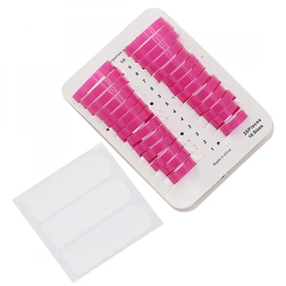 26 pçs/lote unha polonês borda anti-inundação modelo de plástico clipe + 1 pc adesivo ferramenta vistoso chique livre manicure ferramentas conjunto dropship