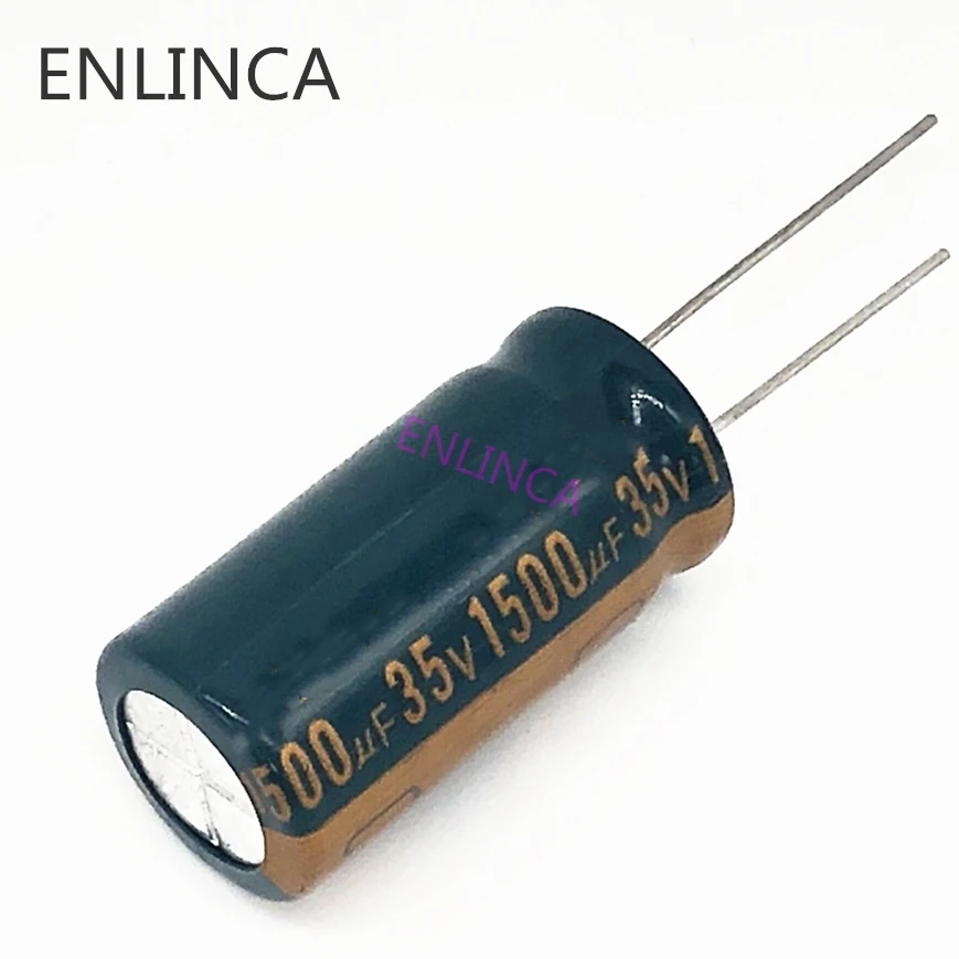 Condensateur électrolytique en aluminium haute fréquence, faible ESR, impédance, 35V, 1500UF, taille 13x21mm, T21, UF35V 20%, 1 pièce par lot