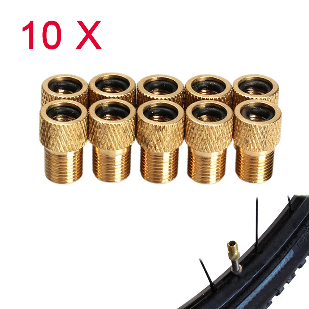 5/10 Buah Sepeda Valve Adaptor Pompa Sepeda Mengkonversi Presta untuk Schrader Tembaga Valve Adaptor Roda Nozzle Gas Tabung alat Serbaguna