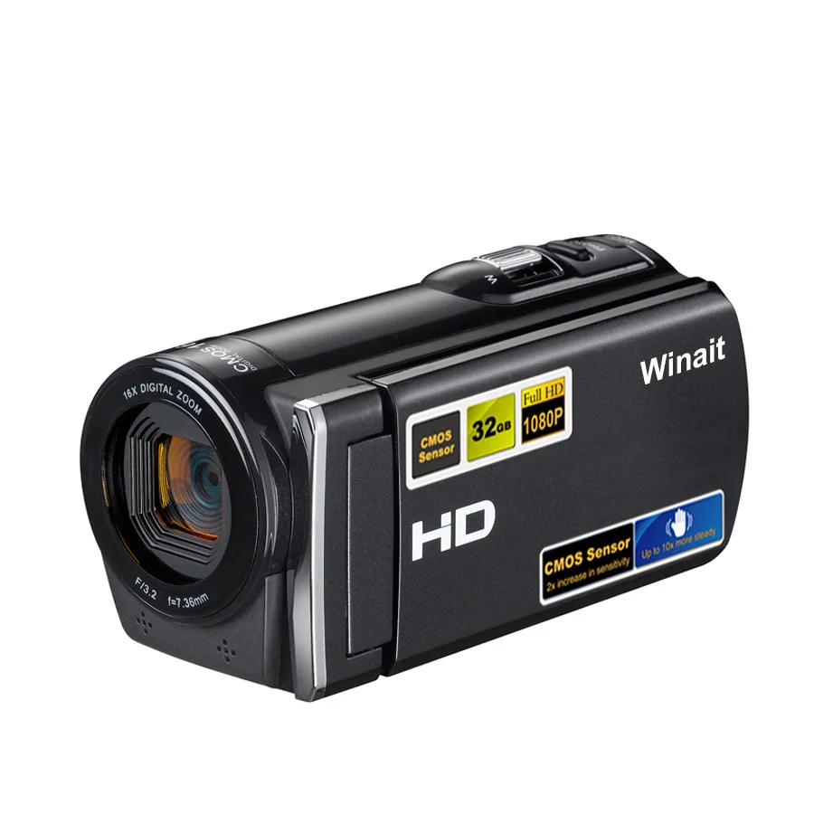 

Winait Full Hd 1080P Home Use Digital Video Camera With 3.0'' TFT Color Display And 16X Digital Zoom