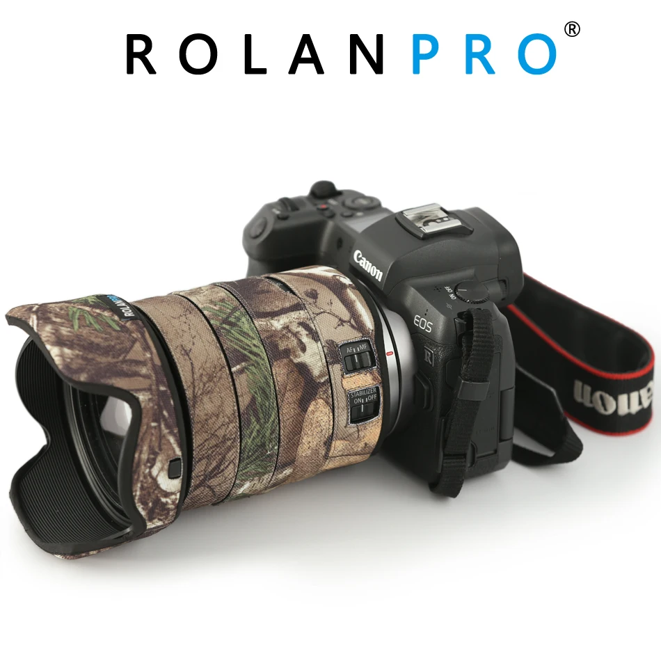 ROLANPRO Lens Camouflage Coat for Canon RF 24-105mm f4L IS USM Lens Protective Sleeve Guns Protection Case For Canon SLR camera