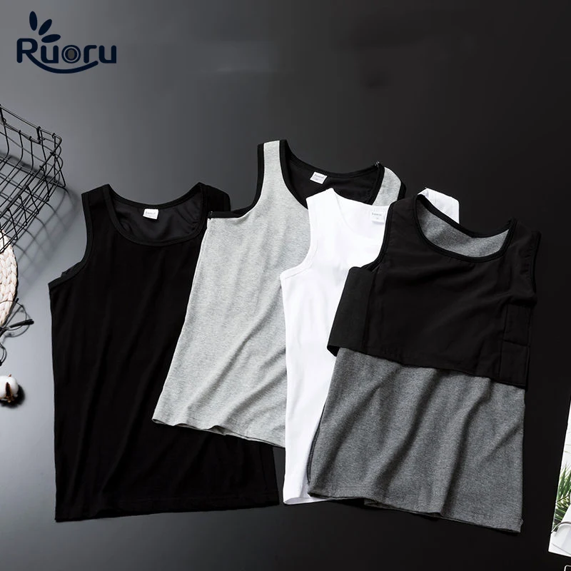 

Ruoru S - 6XL Tomboy Chest Breast Binder Trans Vest Flat Breast Slim Shaper Lesbian Breathable Undershirt Bandage Tank Tops