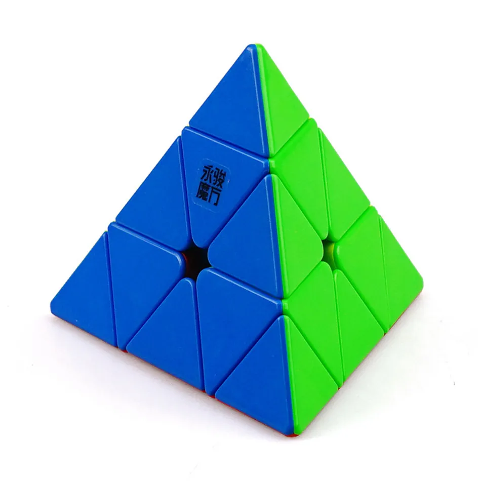 Yj Yulong V2M 3x3 cubo piramidal mágico magnético sin pegatinas imanes Yongjun rompecabezas triangular cubos de velocidad para niños juguete de regalo