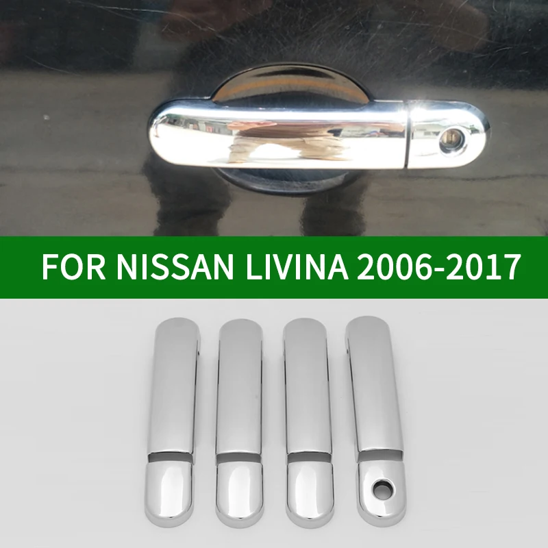 Chrome silver Side Door Handle Cover Trim For Nissan Grand Livina X-Gear 2006-2017  2007 2010 2011 2013 2015