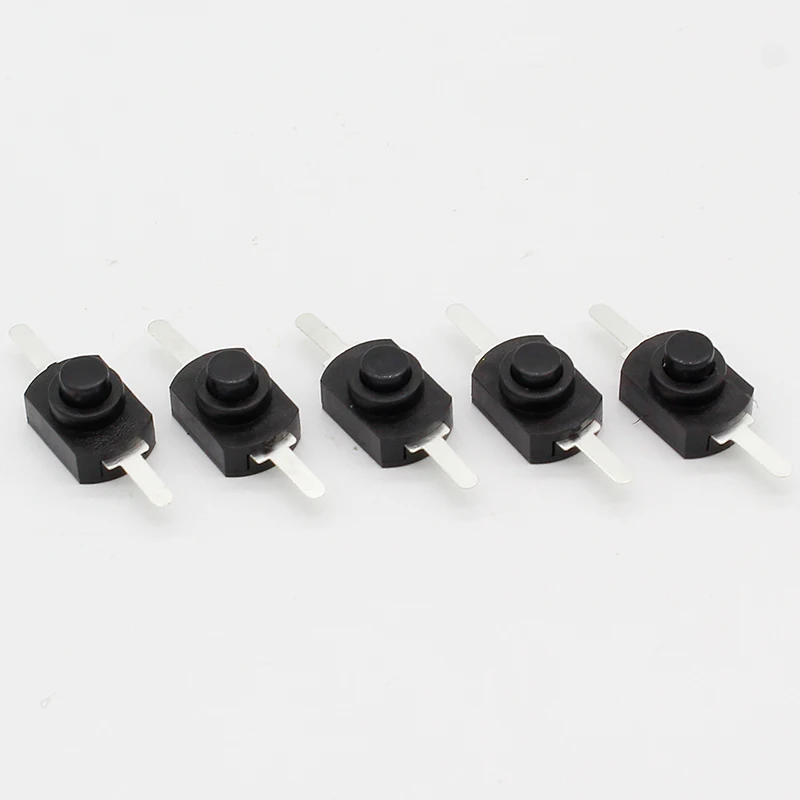 Free shipping 10pcs DC 30V 1A Black On Off Mini Push Button Switch for Electric Torch image 4