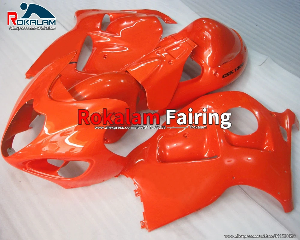 طقم الجسم لسوزوكي هايابوسا GSXR1300 1999 2007 GSX-R1300 99 02 04 06 07 برتقالي ABS هدية الدراجة النارية (قولبة الحقن)