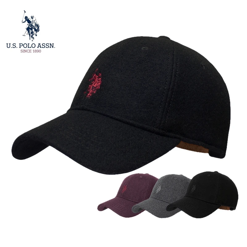 U.S.POLO ASSN. Woolen Baseball Cap Fashion Luxury Men\'s and Women\'s Autumn and Winter Warm Hat