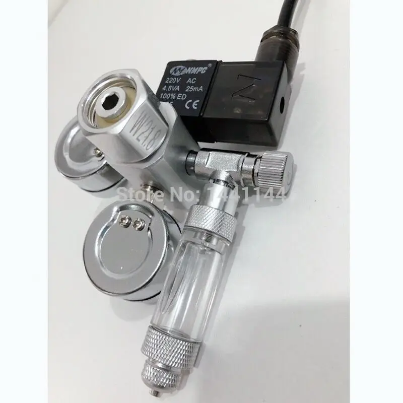 حوض السمك CO2 منظم W21.8 G5/8 220 فولت المغناطيسي الملف اللولبي تحقق صمام حوض السمك فقاعة مكافحة خزان الأسماك أداة