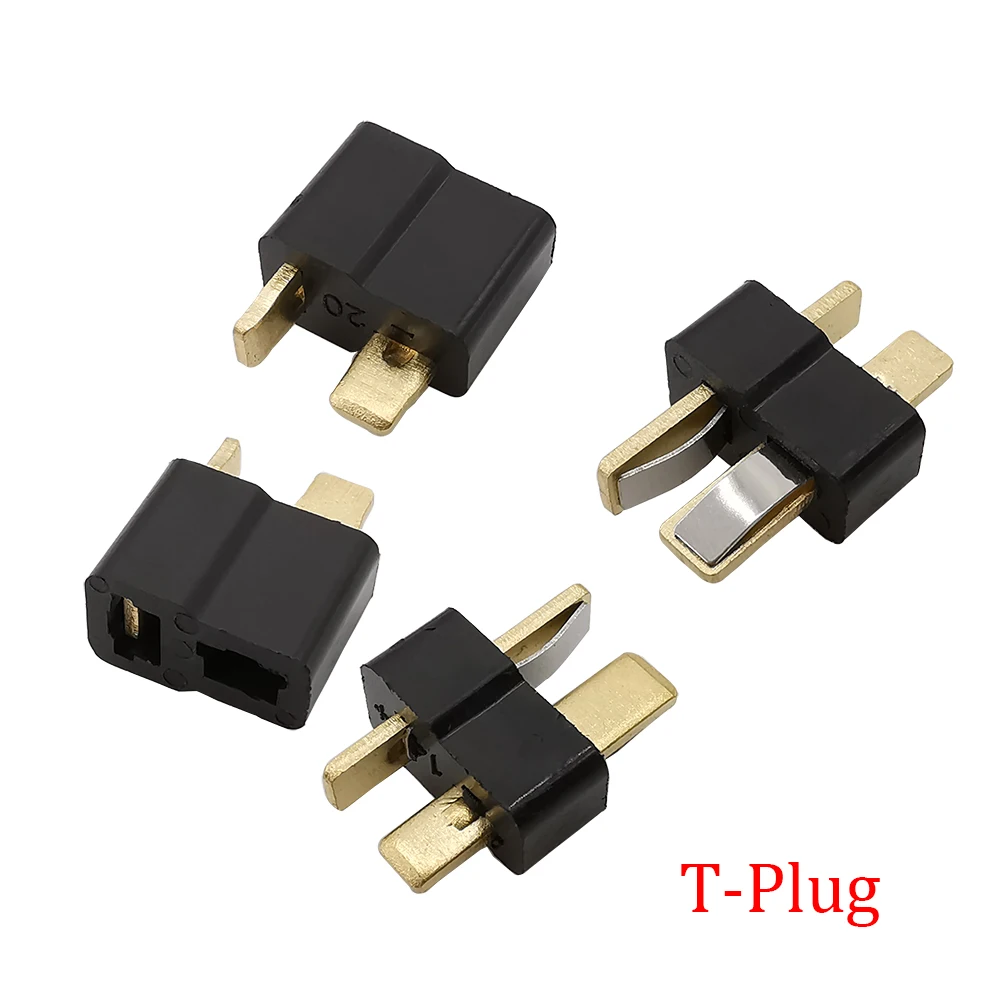 3/5/10Pair Black T Plug Male Female Deans Connector T Plugs For RC LiPo Battery FPV Racing Drone