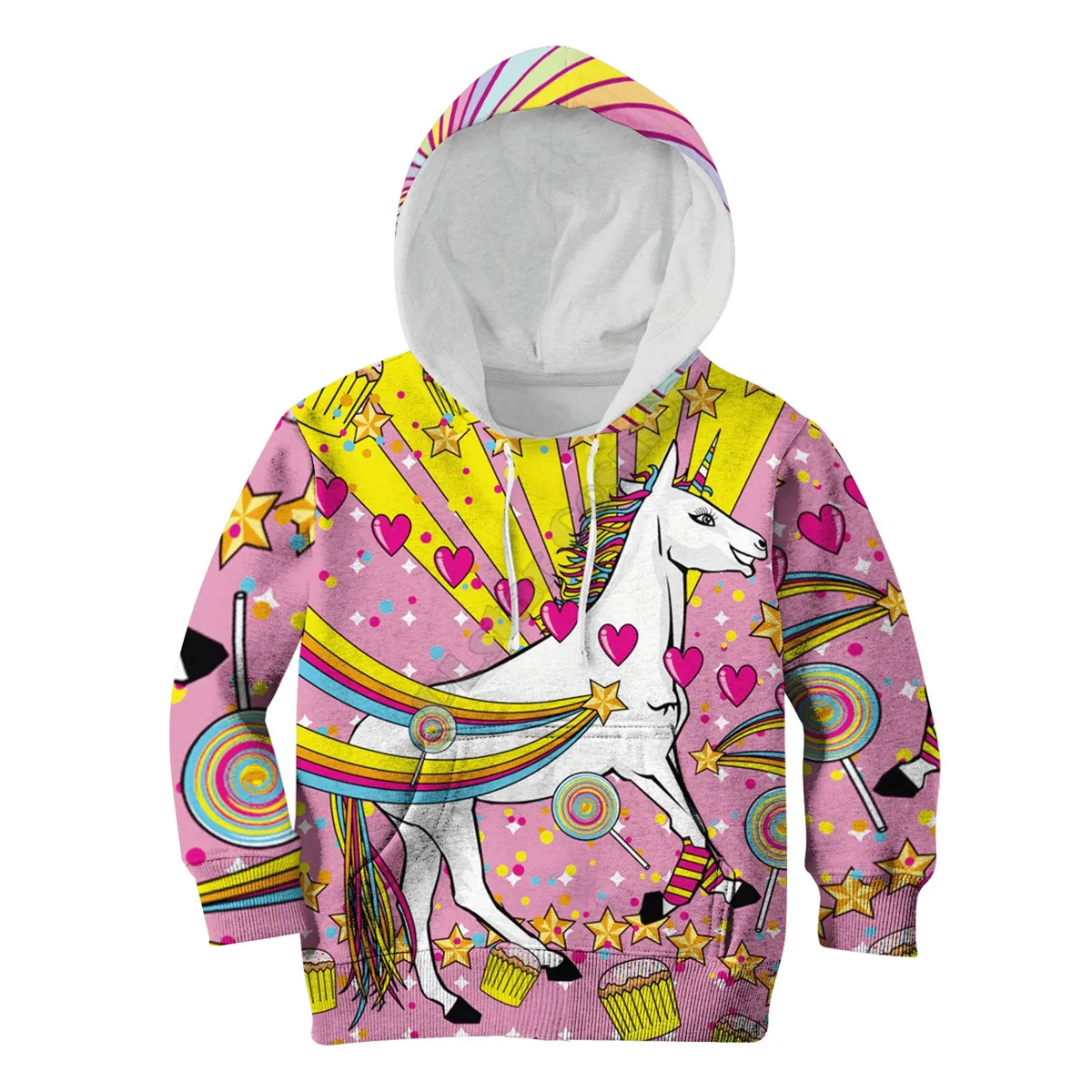 

Unicorn with sweet heart 3d printed Hoodies Kids Pullover Sweatshirt Tracksuit jacket t shirts Coat Boy GIRL Funny