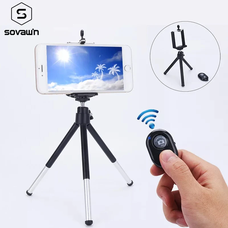 Flexible Universal Portable Aluminum Mini Phone Holder Clip Selfie Tripod Stand For Smartphone For Camera DSLR Mount