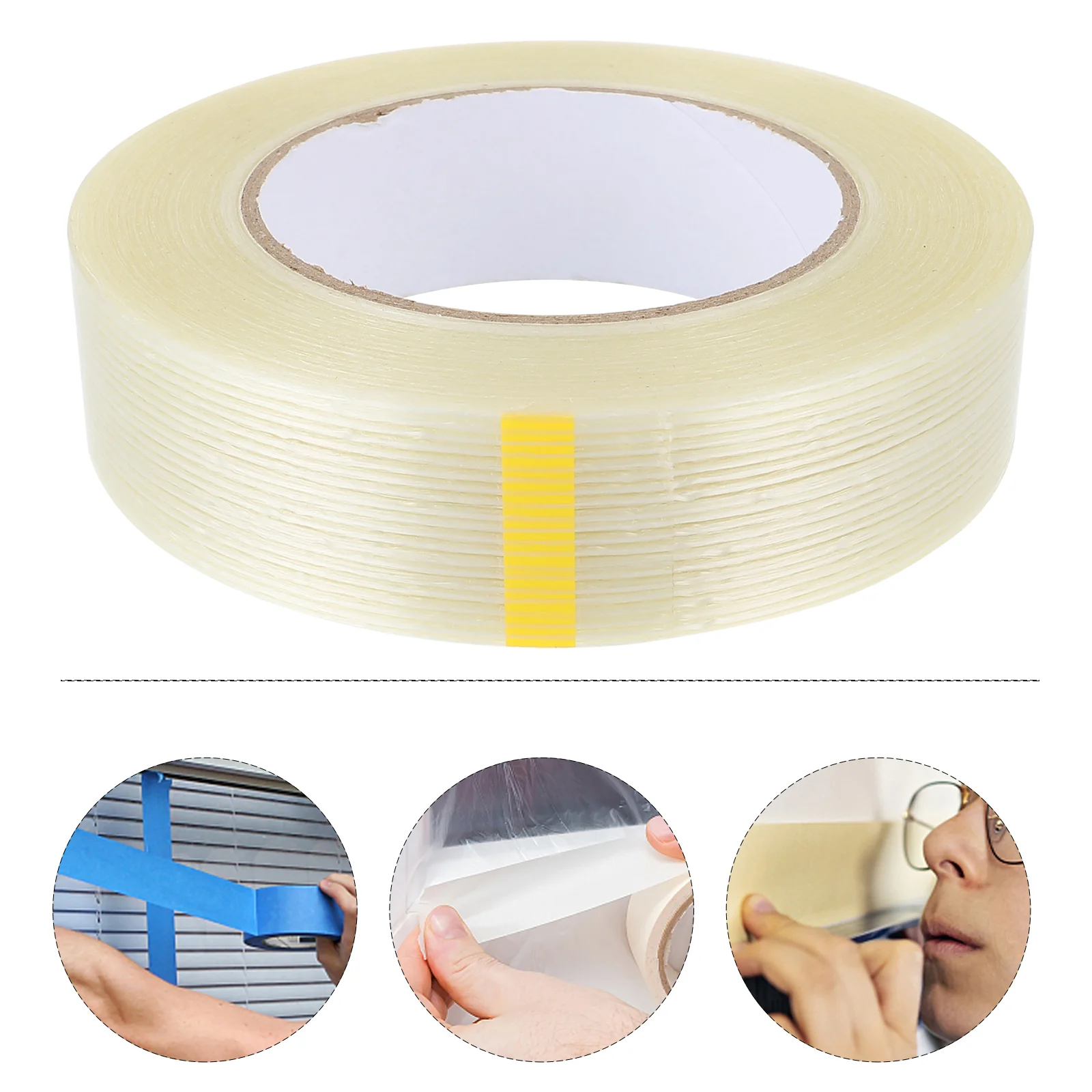 Tape Strapping Filament Fiberglass Adhesive Reinforced Packing Stripe Heavy Duty Fiber