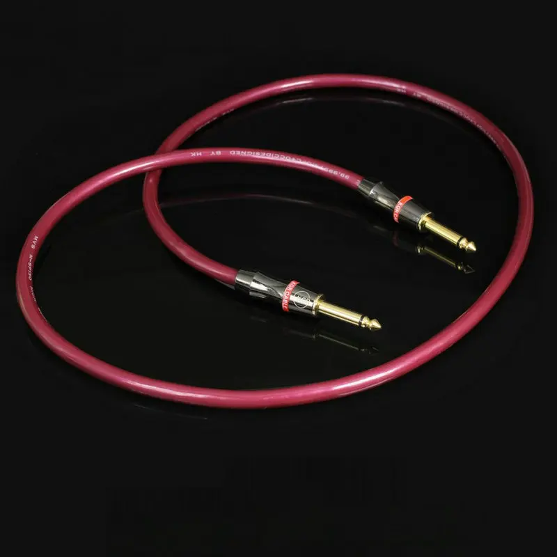 NEW 6.35MM TO 6.35MM MALE TO MALE CABLE Guitar Bass Audio Cable Musical Instrument Audio Durable 091304