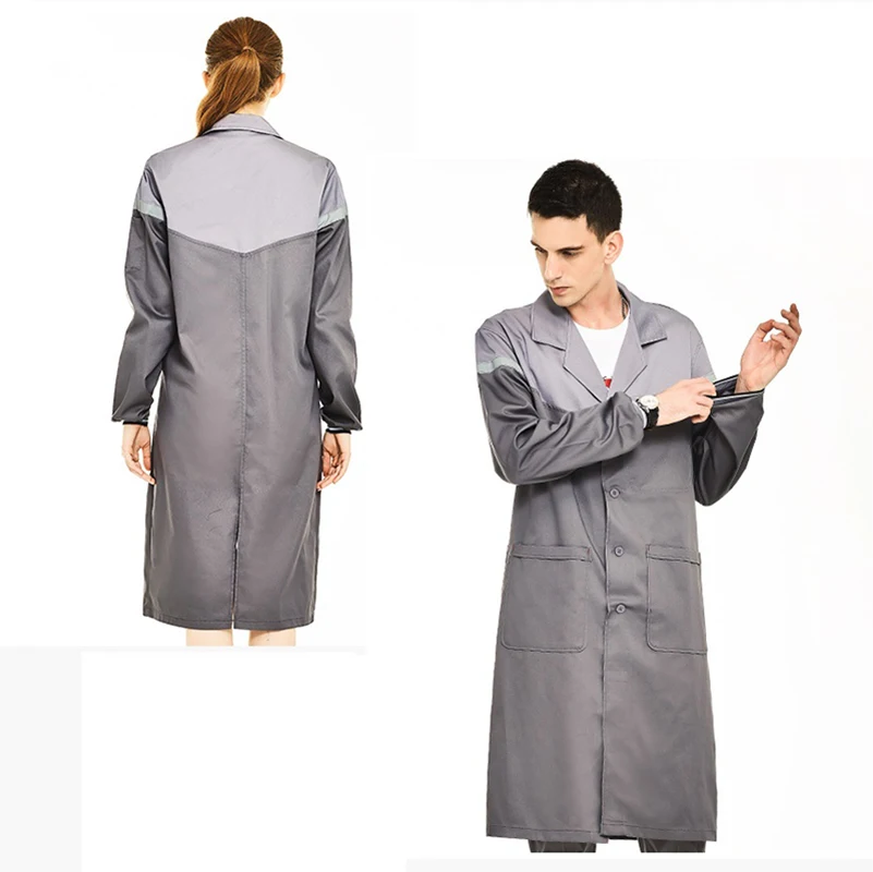 Warehouse Work Clothing Mechanical Long Outfit Lab Coat Workshop Factory Auto Repair Workshop Durable Coverall Porter Suit Tops