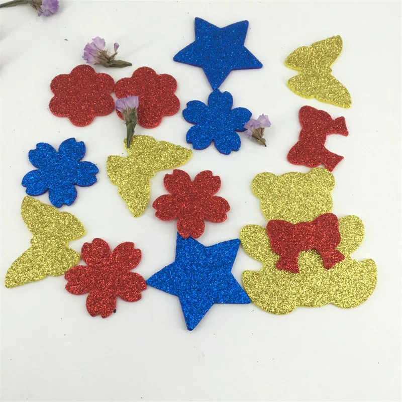 Glitter Foam Paper Spong Paper Diy Craft Manual Paper-Cut Scrapbook Paper Kindergarten Decorations Supplies 20X30 Cm 10 Pcs/Bag