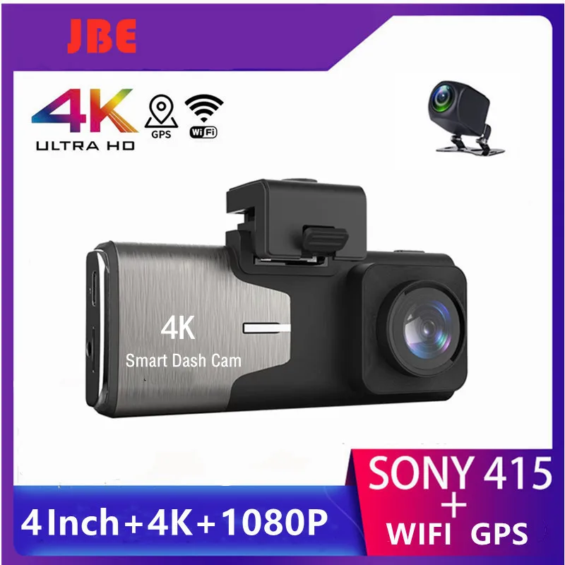 

4 Inch Car DVR 4K 3840*2160P Dash Cam WIFI GPS Sony IMX415 Rear View Mirror 1080P Car Camera Video Recorder Park Monitor