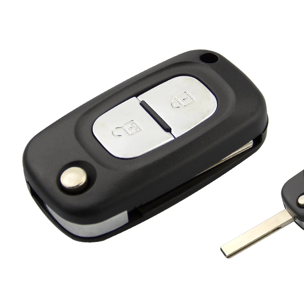 OkeyTech 2/3 Buttons For Renault Clio 3 Megane 3 Kangoo Modus Remote Flip Folding Fob Car Key Shell Case Fob Uncut Blade