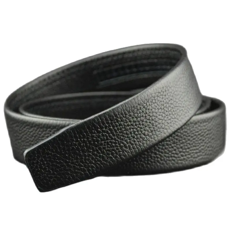 

Automatic Buckle Genuine Leather Cowhide Black Belt Body Width 3.5cm Length 110-130cm Soft Strong Durable One-layer Cow Leather