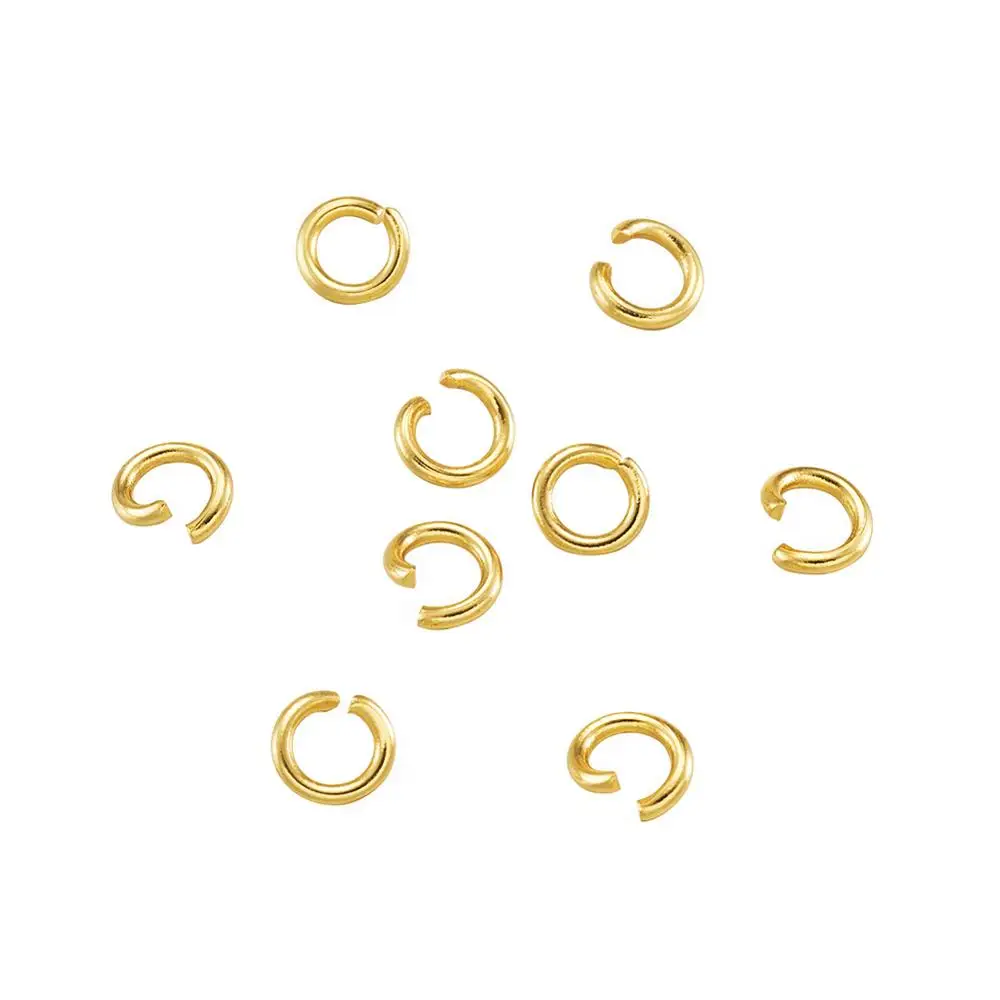 

200Pcs/lot Stainless Steel Open Jump Ring 3/4/5/6/7/8/9/10mm Dia Round Golden Color Split Rings For DIY Jewelry Making Findings