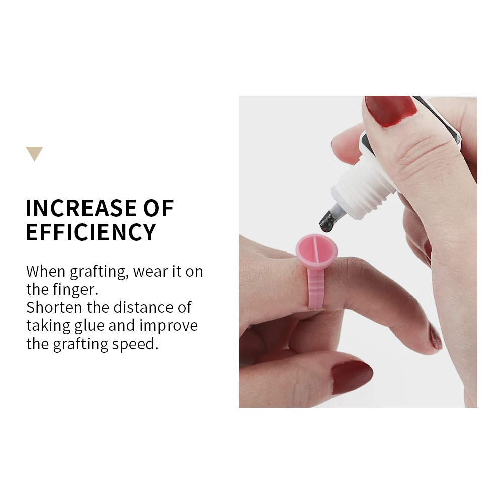 100Pcs Disposable Eyelash Extension Glue Rings, Eyelash Extension Glue Holder Container Tattoo Pigment
