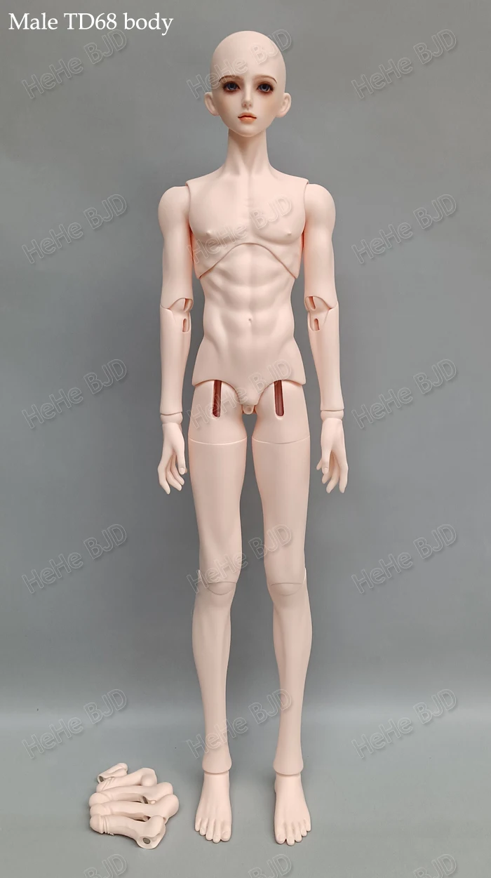 BJD Hermaphrodite body Mu ranzhi  free eyes resin figures gift toys for sale 1/3 scale HeHeBJD hermaphrodite