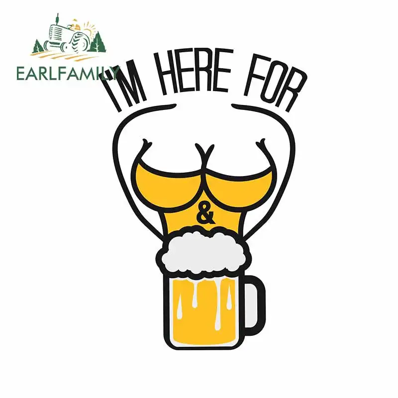 Водонепроницаемая наклейка на окно и багажник автомобиля EARLFAMILY, 13 см х 9,2 см, наклейки на фургон, украшение лобового стекла