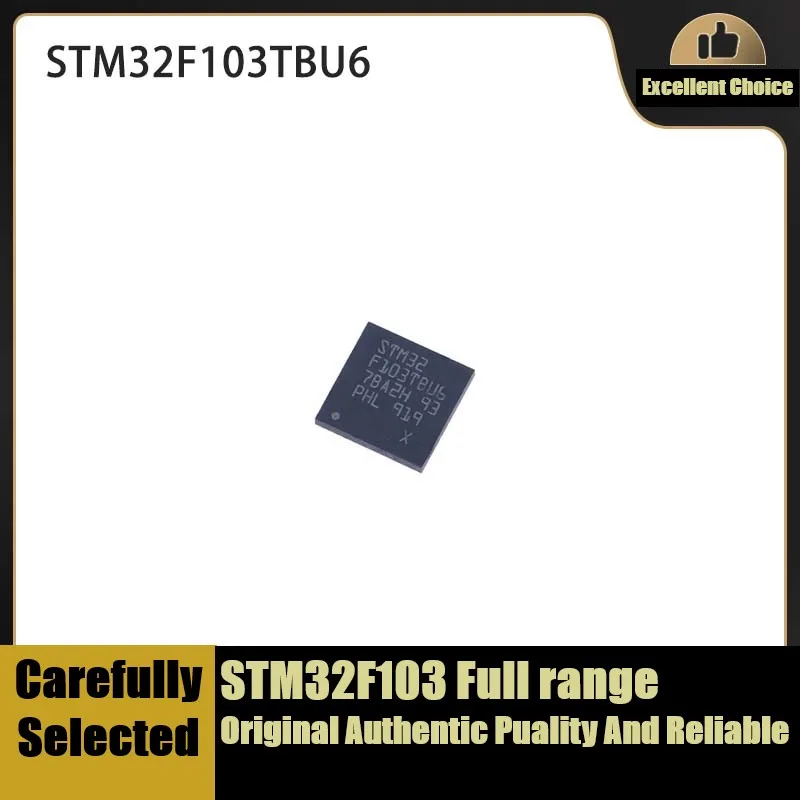 1-10Pcs/Lot Original Product STM32F103TBU6 TBU6 Package VFQFPN-36 72MHz 128kB MCU STM32F103 Full Range