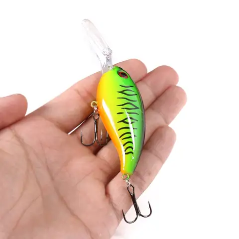 Hengjia – Leurre méné artificiel Crankbait, Wobbler, appât artificiel idéal pour la pêche au bar, au brochet ou à la traîne, 10cm, 14g