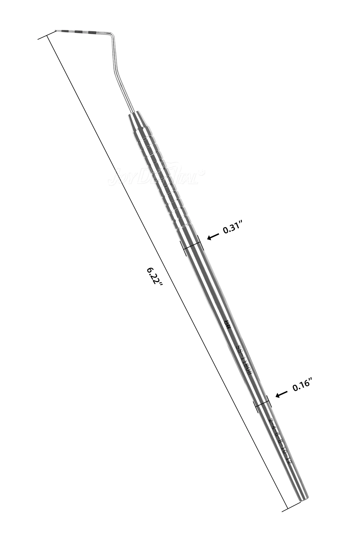 1PC Dental Parodontale Sonde mit Skala Edelstahl Instrument Werkzeug Endodontie Ausrüstung Sonde 1/2/3/4/5/6/7/8 # Länge 16 cm – Detail 7