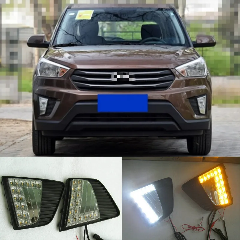 Für Hyundai ix25 Creta 2014 2015 2016 Driving DRL Tagfahrlicht nebel lampe Relais 12V LED Tageslicht auto styling