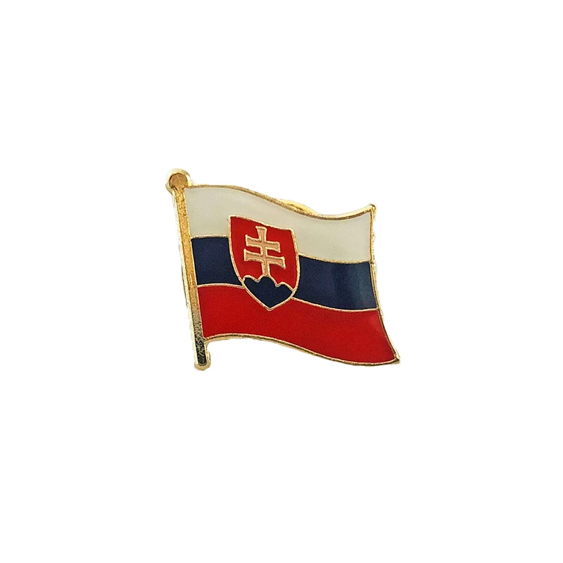 Słowacja flaga narodowa przypinki na klapę przezroczysta żywica epoksydowa Metal emaliowana przypinka farba broszka pamiątka garnitur osobowość pamiątkowe prezenty — zdjęcie 7