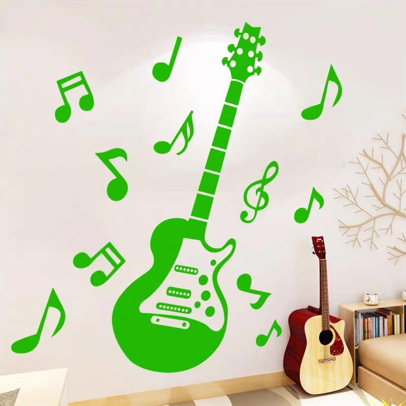 Guitar note Acrylic Wall stickers for Band Practice room Music classroom DIY Art wall decor Training course room Home Decoration