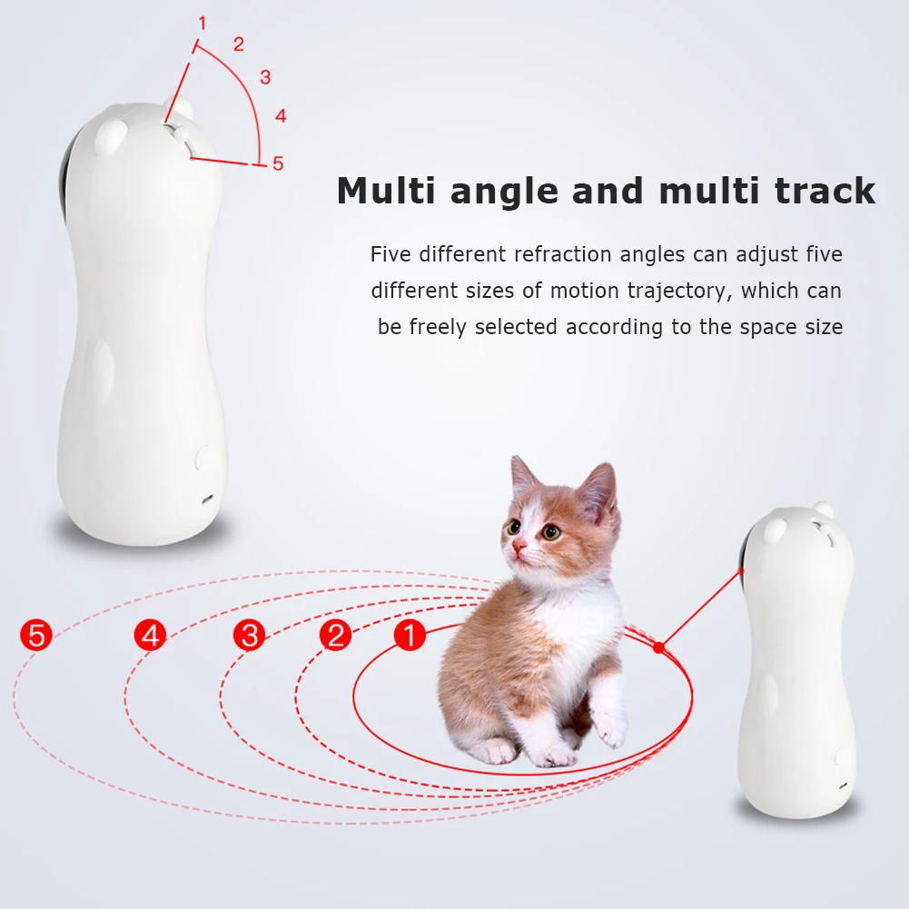 Automatic Cat Toys Smart Interactive Teasing Laser Funny LED Laser Rotating Pet Electronics Cat Toy USB Charge Cat Accessories