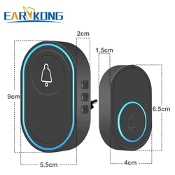 Intelligent Wireless Doorbell Home Welcome Doorbell Waterproof 300m Remote Smart Door Bell Chime EU UK US Plug Optional