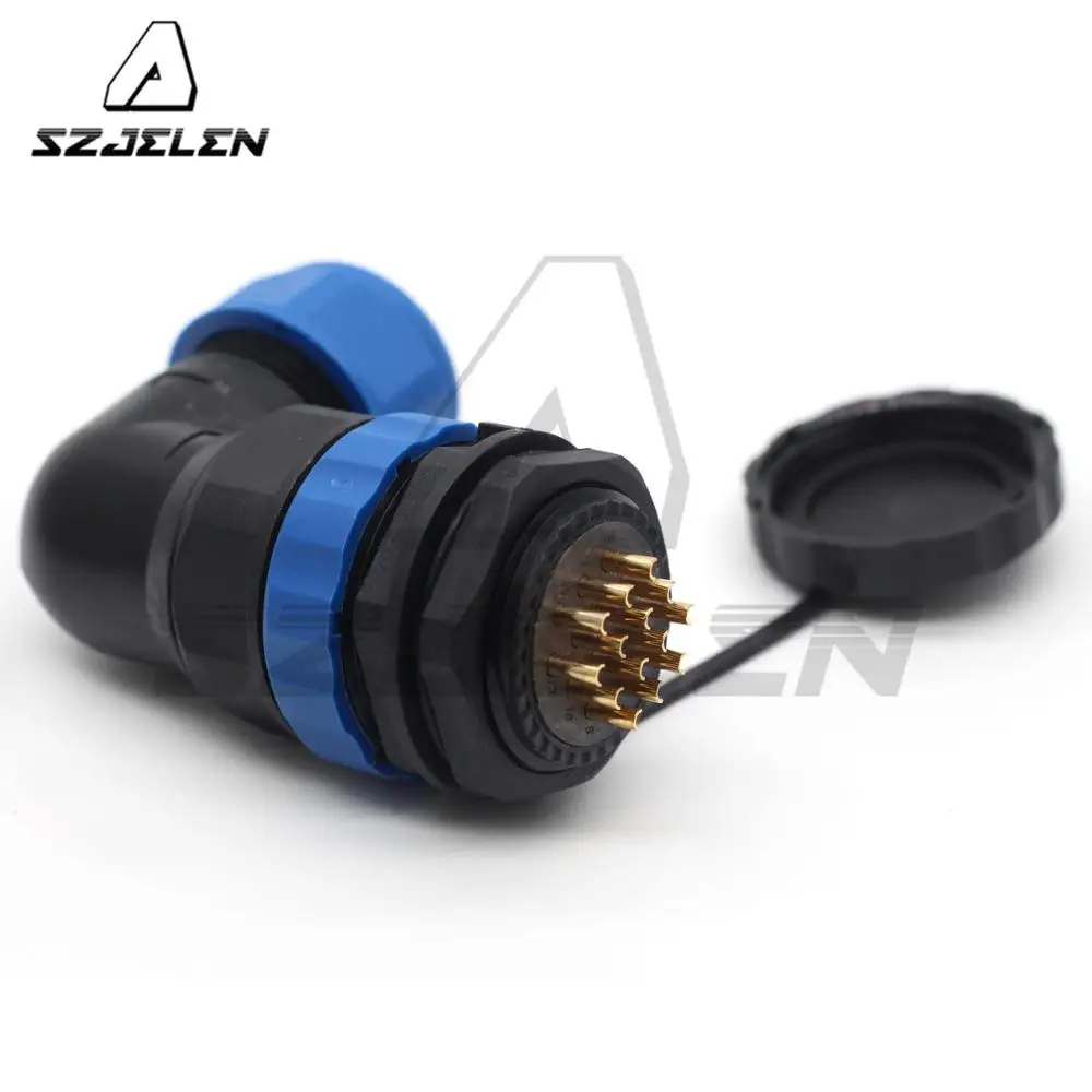 SD28TP-ZM , 28mm 14pin Industrial Power Cable Connector Male Plug  And Feamle Socket  IP67,Electrical Power Wire Connector