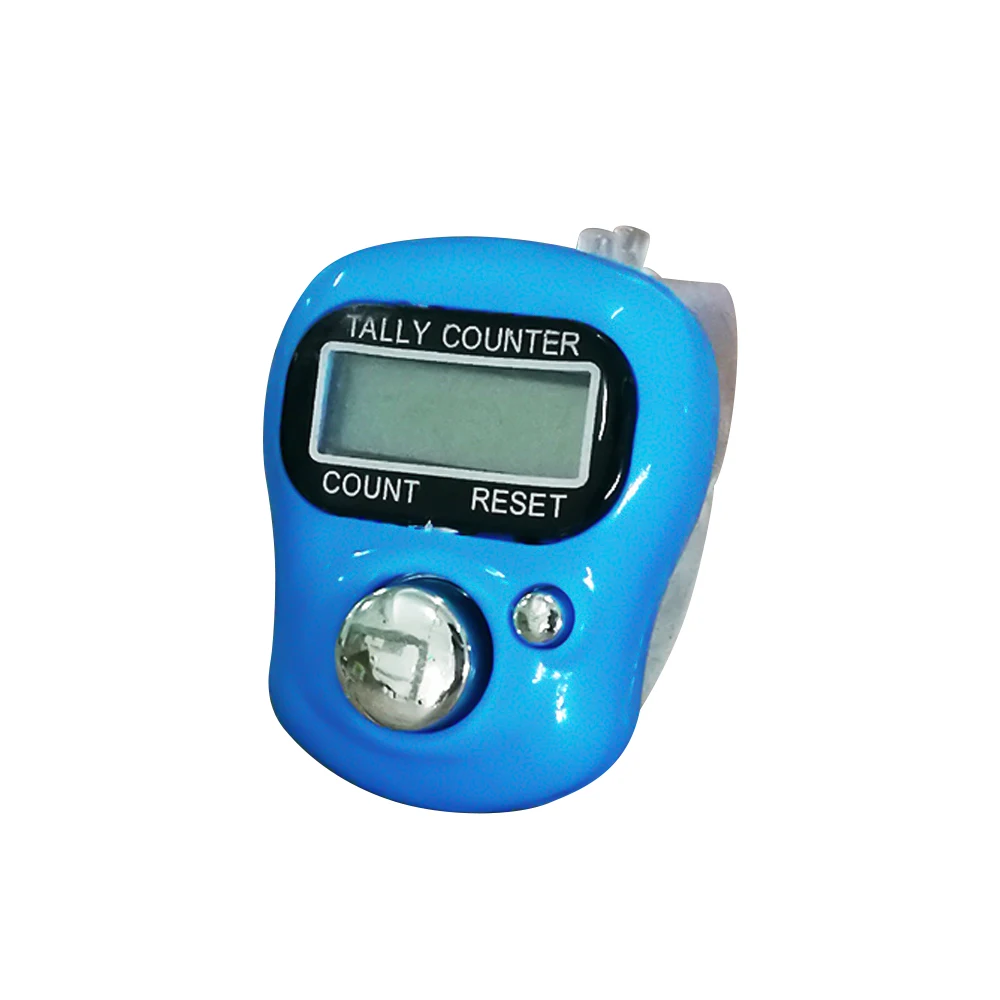 New Electronic Digital Counter Portable Hand Operated Tally LCD Screen Random Color Buddhism Religion Finger Ring Counter