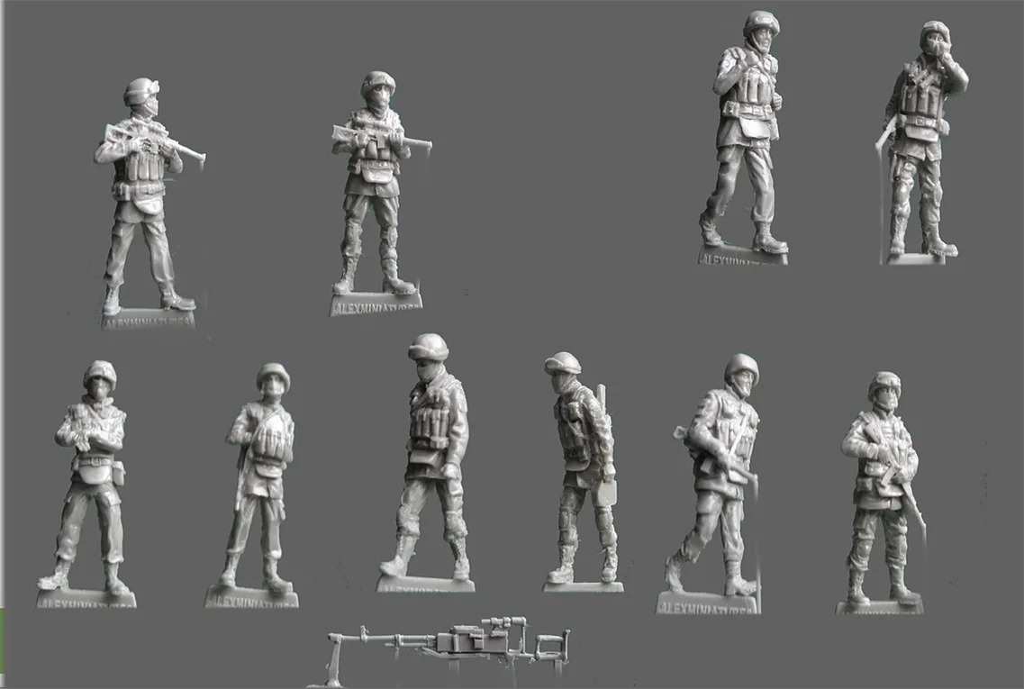 1/72 Scale Unpainted Resin Figure Army Of The Russian Federation(10 pcs) Model Kits Military New