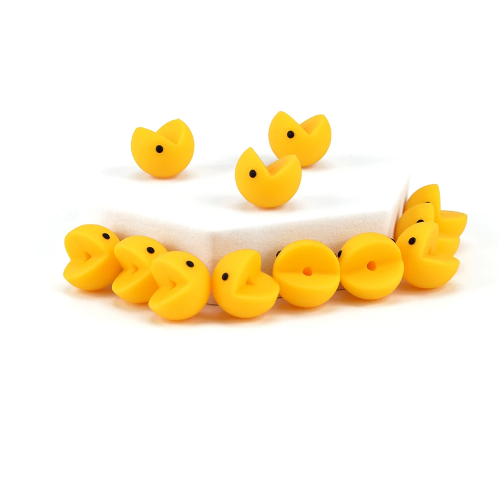 Lofca 5PCS Baby Animals Teething Silicone Beads New Ghost Bead DIY Food Grade Silicone Rodent Toy BPA Free Baby Gift Accessories