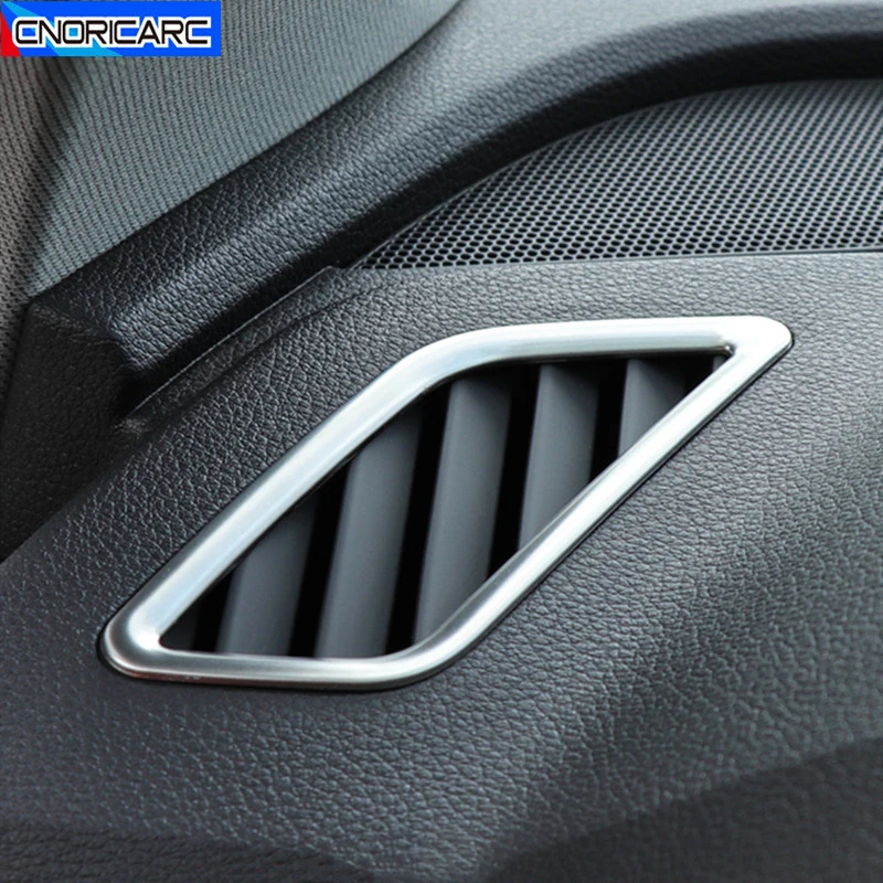 

Декоративная рамка для вентиляционного отверстия приборной панели, наклейки для стайлинга автомобиля для Audi Q5 FY 2018-2022 LHD, аксессуары для интерьера из нержавеющей стали