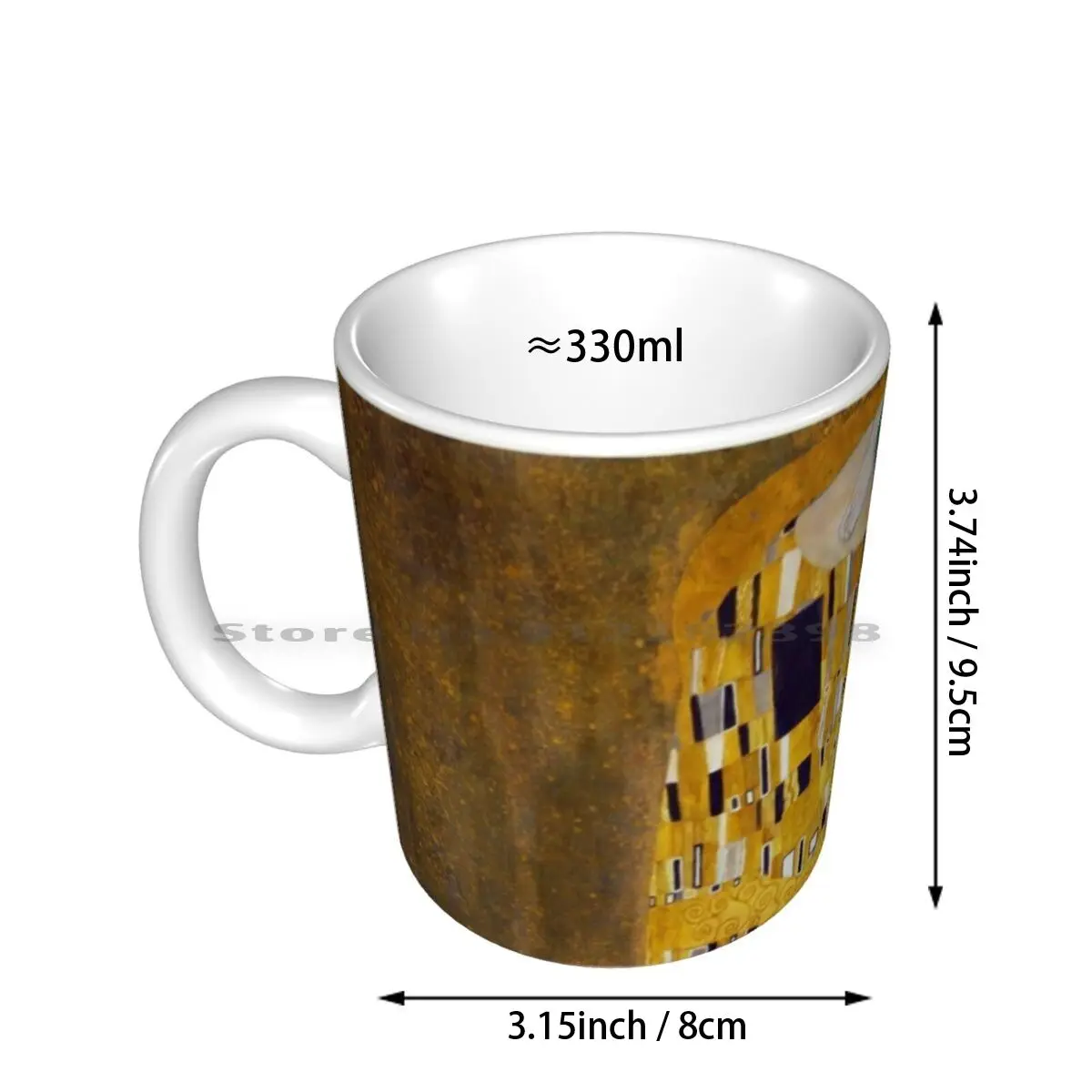 Gustav Klimt-The Kiss Ceramic Mugs Coffee Cups Milk Tea Mug Klimt Gustav Klimt Art Nouveau Famous Famous Painter Famous