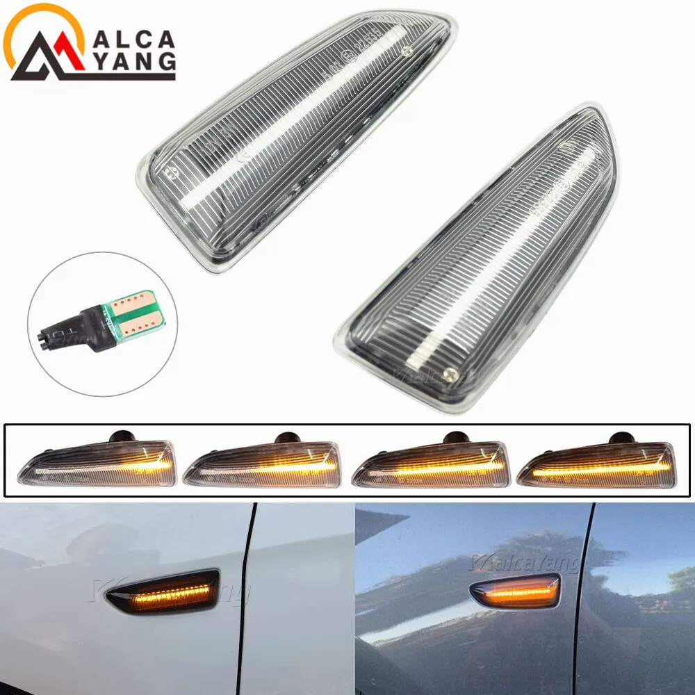 2Pcs Led Dynamic Side Marker Turn Signal Light For Crossland Grandland X Opel Astra J K Zafira Tourer Tourer C Buick Regal