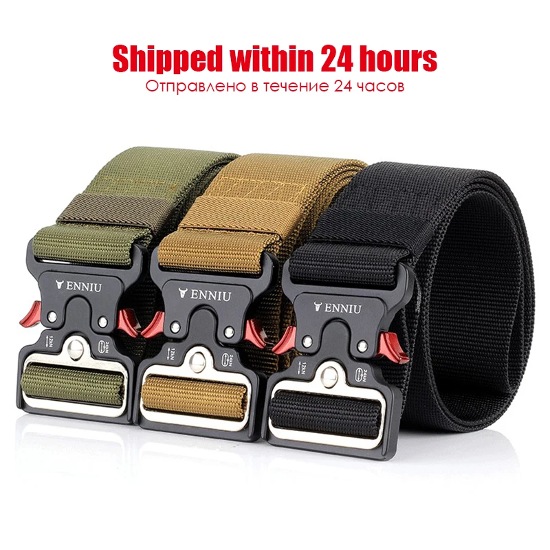 5cm Tactical Belt for Men Alloy Buckle Quick Release Heavy Military Army Belt Soft Tight Nylon Wide Belt Outdoors Girdles Male