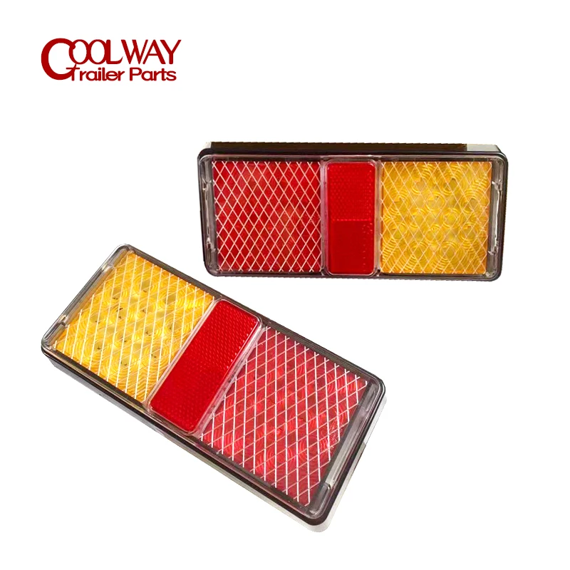 2PCS E4 ADR Approved Truck Combination Led Lights Lamp Tail Turn Signal Stop Brake Submersible Boat Trailer Parts