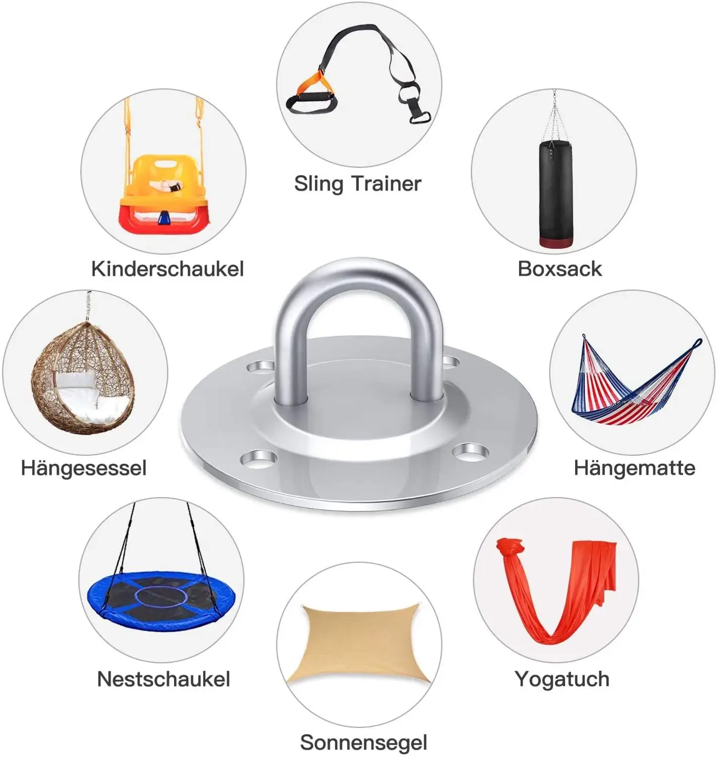 Võng Treo Tường Hình Mỏ Neo Móc Hạng Nặng Trên Không Tập Yoga Trần Đầm Treo Bộ Treo Tường Võng Móc