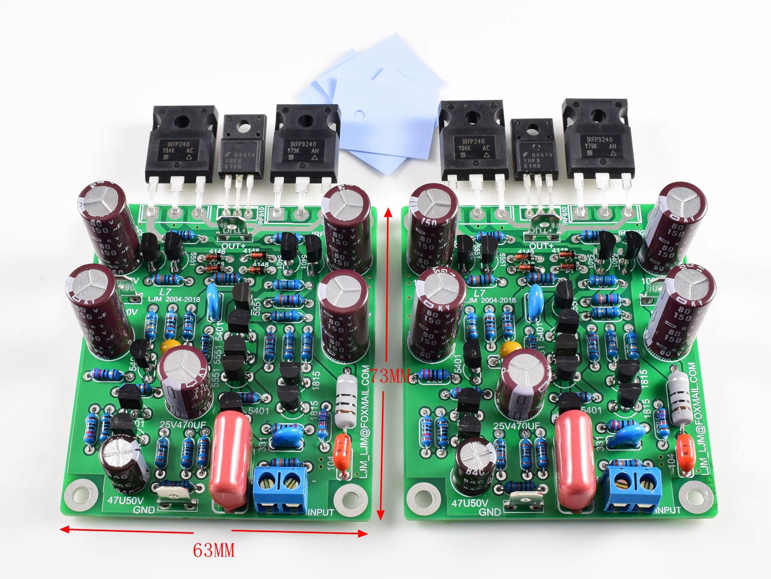 

L7 MOSFET high-speed field effect tube power audio amplifier dual channel