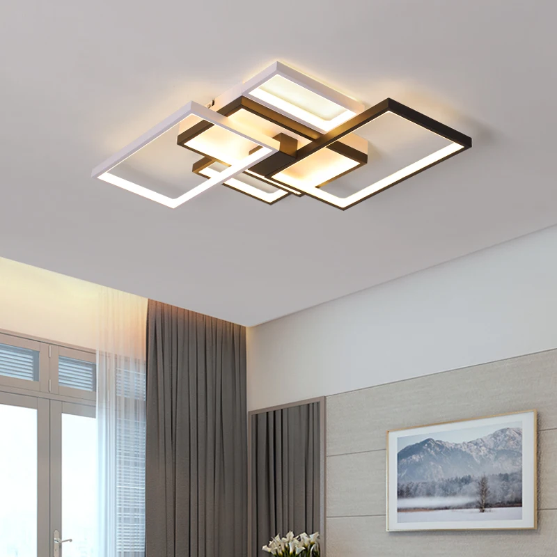 Lamps and Lanterns Simple Modern Personality Led Ceiling Lighting Creative Rectangular Hall Lights New Style Living Room Lights